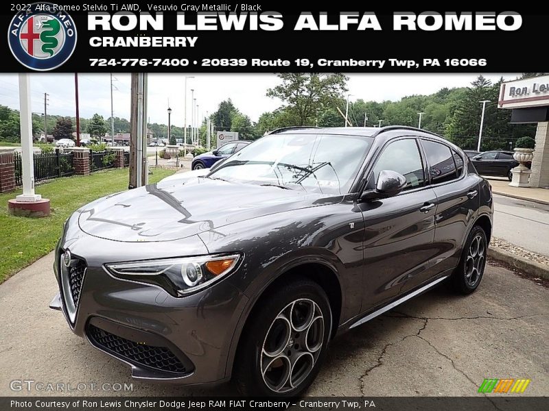 Vesuvio Gray Metallic / Black 2022 Alfa Romeo Stelvio Ti AWD