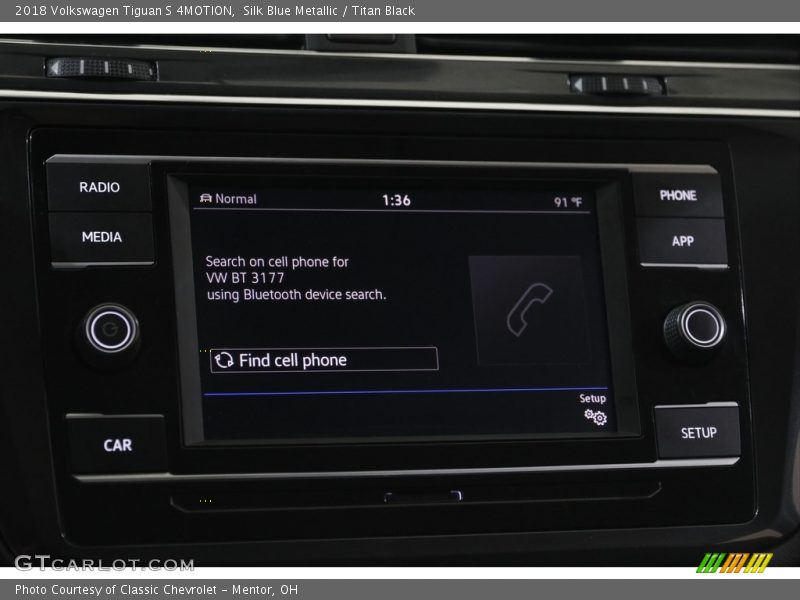 Silk Blue Metallic / Titan Black 2018 Volkswagen Tiguan S 4MOTION