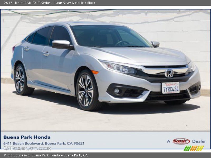 Lunar Silver Metallic / Black 2017 Honda Civic EX-T Sedan