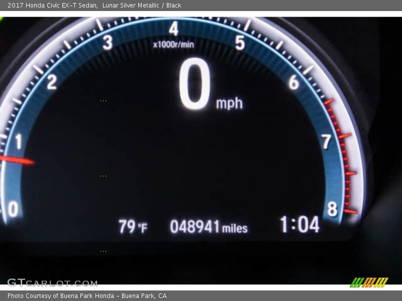 Lunar Silver Metallic / Black 2017 Honda Civic EX-T Sedan