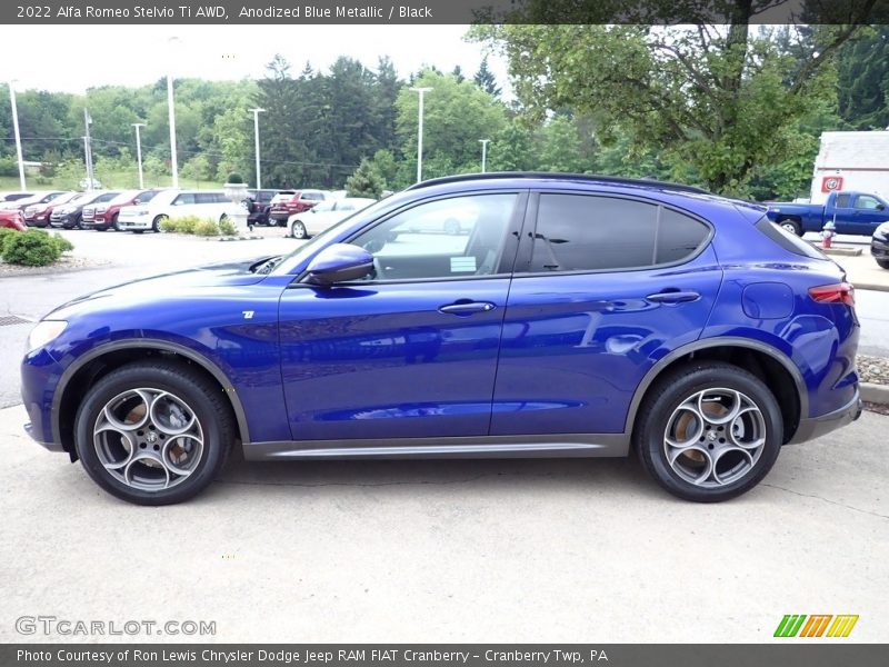 Anodized Blue Metallic / Black 2022 Alfa Romeo Stelvio Ti AWD