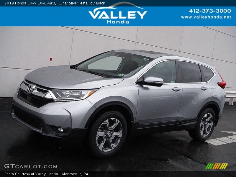 Lunar Silver Metallic / Black 2019 Honda CR-V EX-L AWD