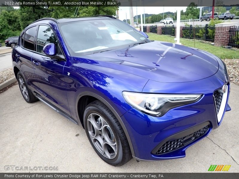 Anodized Blue Metallic / Black 2022 Alfa Romeo Stelvio Ti AWD