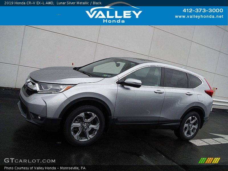 Lunar Silver Metallic / Black 2019 Honda CR-V EX-L AWD