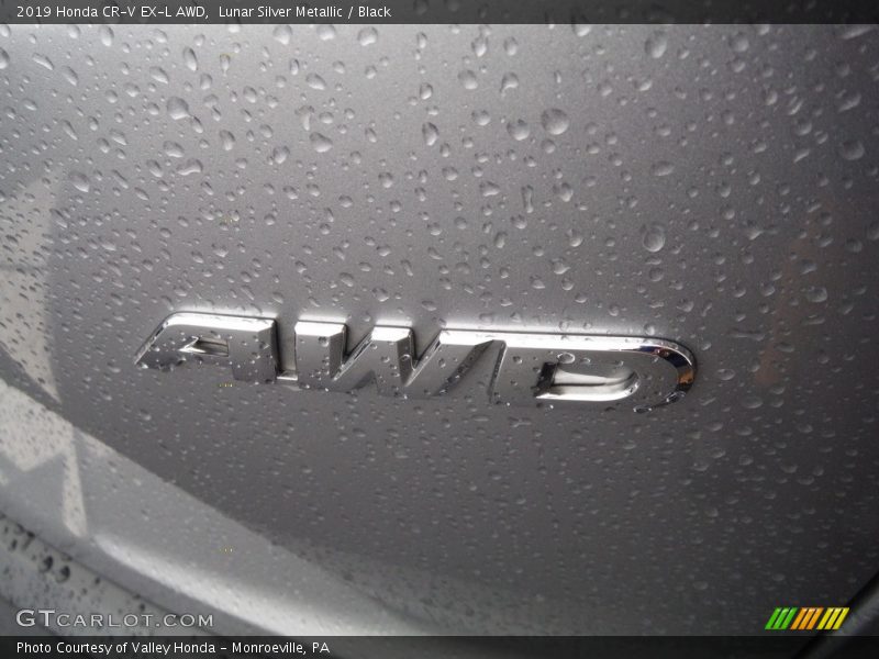Lunar Silver Metallic / Black 2019 Honda CR-V EX-L AWD