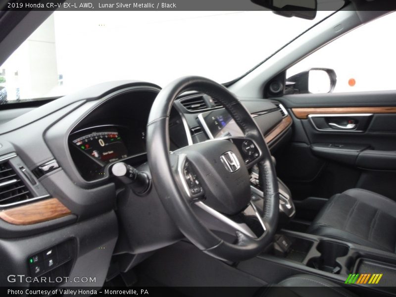 Lunar Silver Metallic / Black 2019 Honda CR-V EX-L AWD