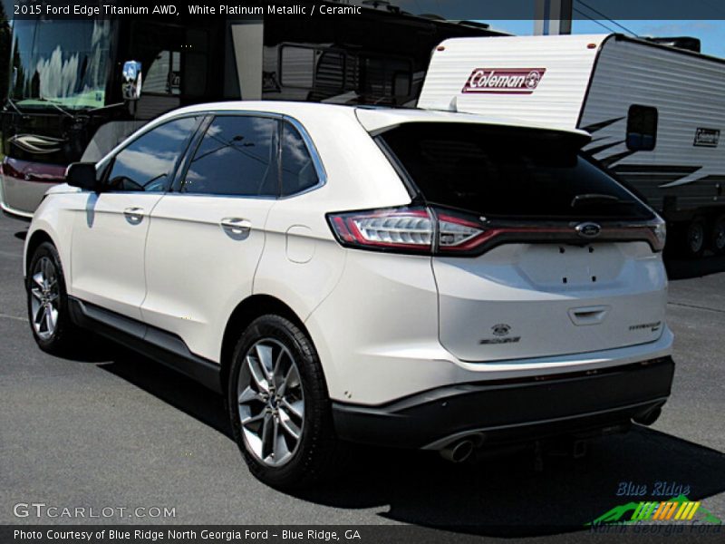 White Platinum Metallic / Ceramic 2015 Ford Edge Titanium AWD