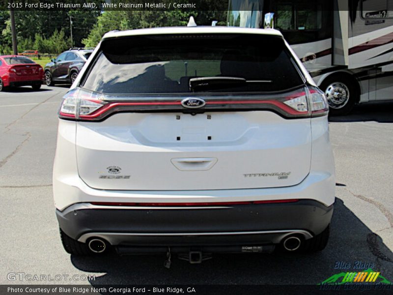 White Platinum Metallic / Ceramic 2015 Ford Edge Titanium AWD