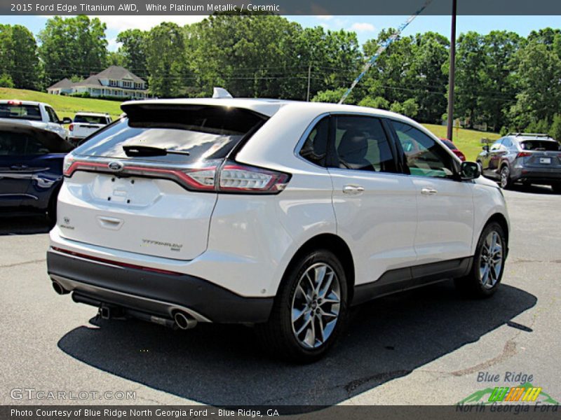 White Platinum Metallic / Ceramic 2015 Ford Edge Titanium AWD