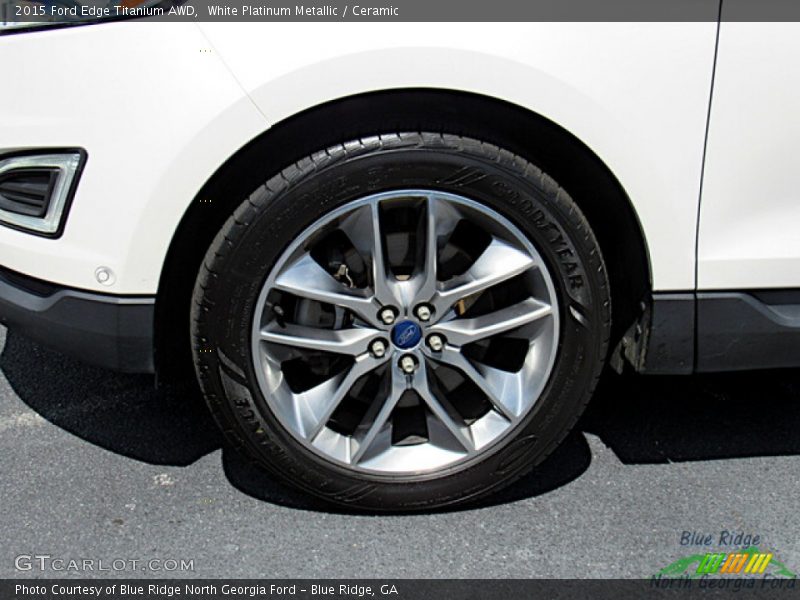 White Platinum Metallic / Ceramic 2015 Ford Edge Titanium AWD