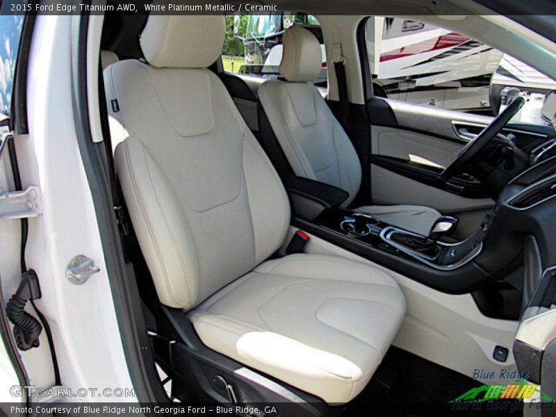 White Platinum Metallic / Ceramic 2015 Ford Edge Titanium AWD
