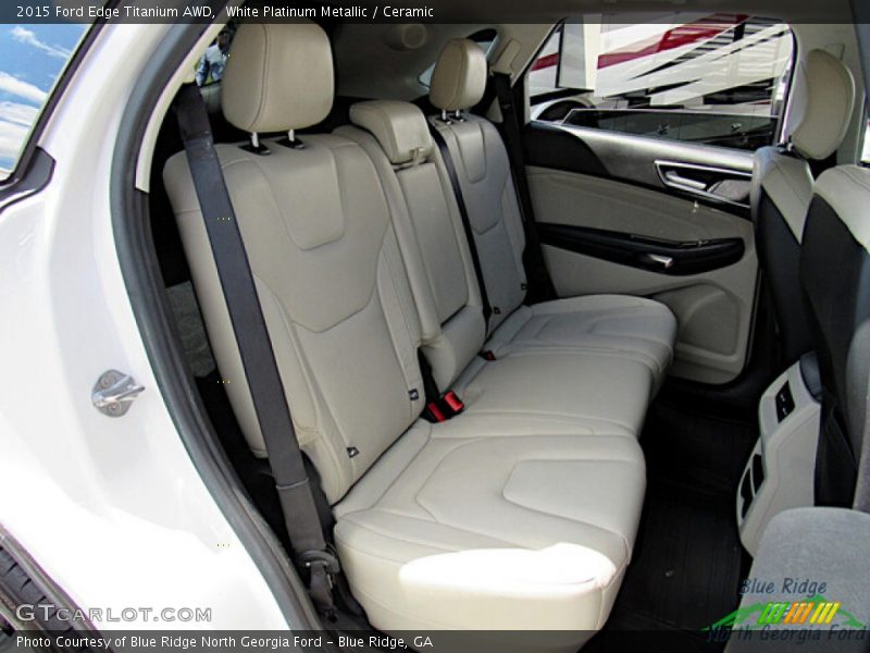 White Platinum Metallic / Ceramic 2015 Ford Edge Titanium AWD