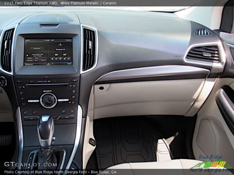 White Platinum Metallic / Ceramic 2015 Ford Edge Titanium AWD