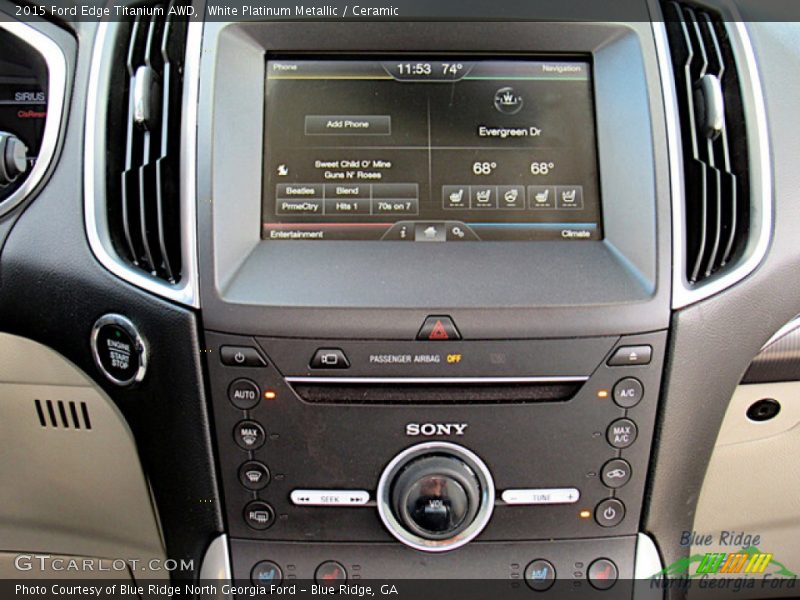 White Platinum Metallic / Ceramic 2015 Ford Edge Titanium AWD