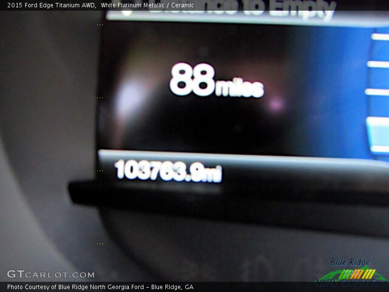 White Platinum Metallic / Ceramic 2015 Ford Edge Titanium AWD