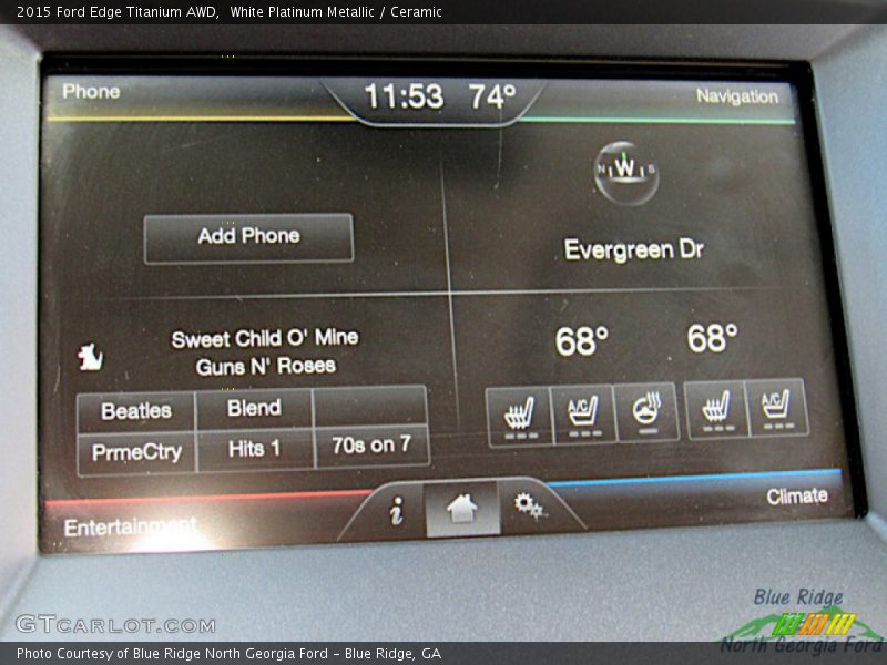 White Platinum Metallic / Ceramic 2015 Ford Edge Titanium AWD