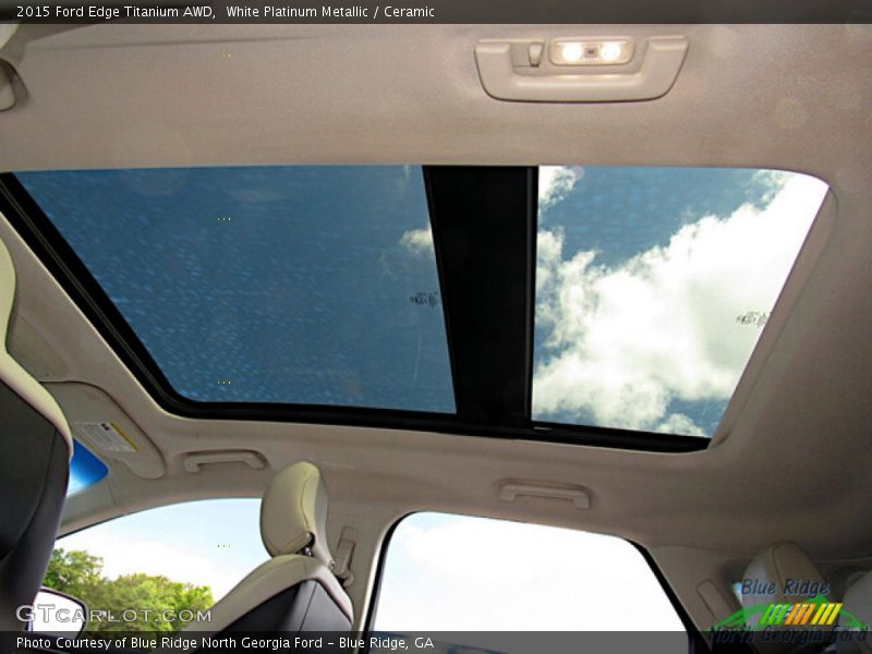 White Platinum Metallic / Ceramic 2015 Ford Edge Titanium AWD