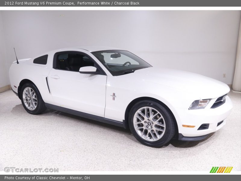 Performance White / Charcoal Black 2012 Ford Mustang V6 Premium Coupe