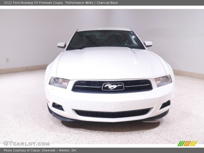 Performance White / Charcoal Black 2012 Ford Mustang V6 Premium Coupe