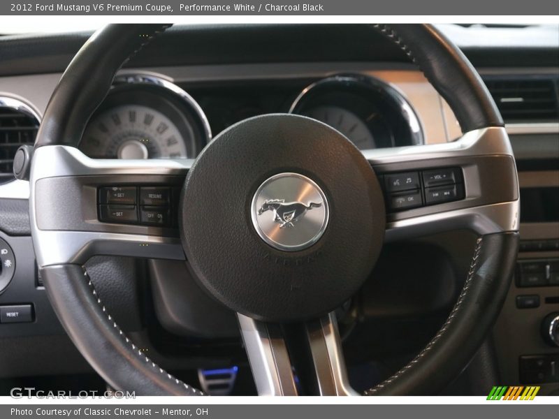 Performance White / Charcoal Black 2012 Ford Mustang V6 Premium Coupe