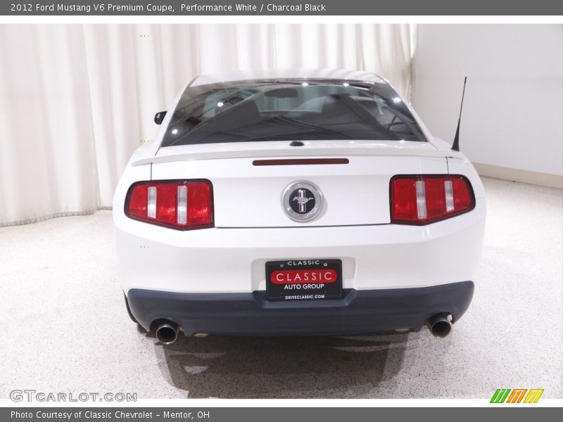 Performance White / Charcoal Black 2012 Ford Mustang V6 Premium Coupe