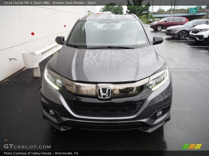Modern Steel Metallic / Black 2019 Honda HR-V Sport AWD