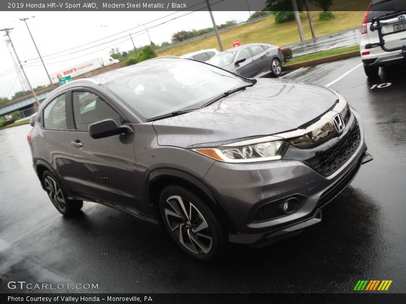 Modern Steel Metallic / Black 2019 Honda HR-V Sport AWD