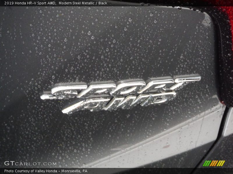 Modern Steel Metallic / Black 2019 Honda HR-V Sport AWD