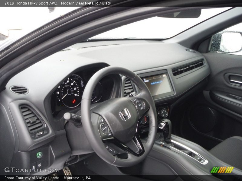 Modern Steel Metallic / Black 2019 Honda HR-V Sport AWD