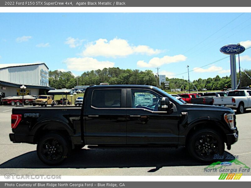 Agate Black Metallic / Black 2022 Ford F150 STX SuperCrew 4x4