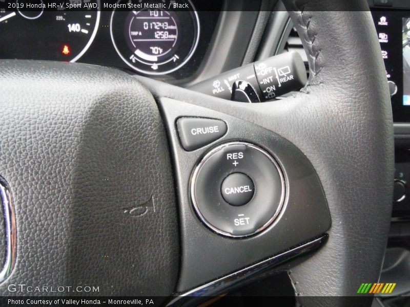 Modern Steel Metallic / Black 2019 Honda HR-V Sport AWD