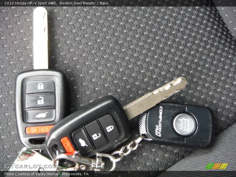 Modern Steel Metallic / Black 2019 Honda HR-V Sport AWD