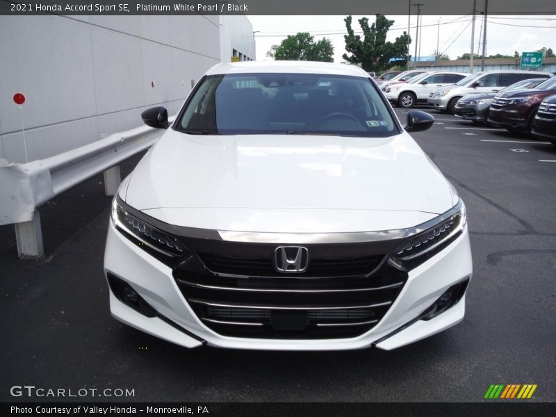 Platinum White Pearl / Black 2021 Honda Accord Sport SE