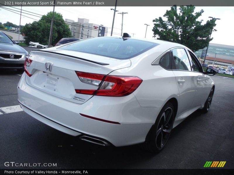 Platinum White Pearl / Black 2021 Honda Accord Sport SE