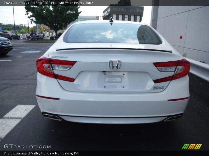 Platinum White Pearl / Black 2021 Honda Accord Sport SE