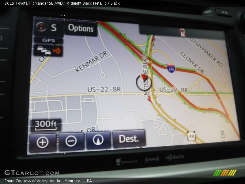 Midnight Black Metallic / Black 2019 Toyota Highlander SE AWD