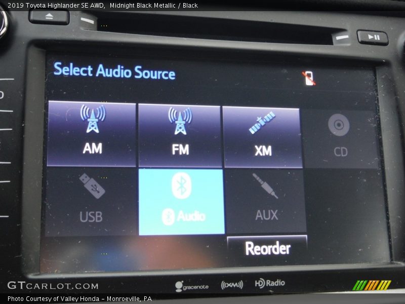 Midnight Black Metallic / Black 2019 Toyota Highlander SE AWD
