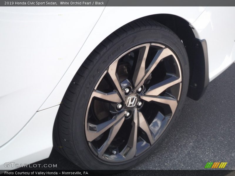 White Orchid Pearl / Black 2019 Honda Civic Sport Sedan