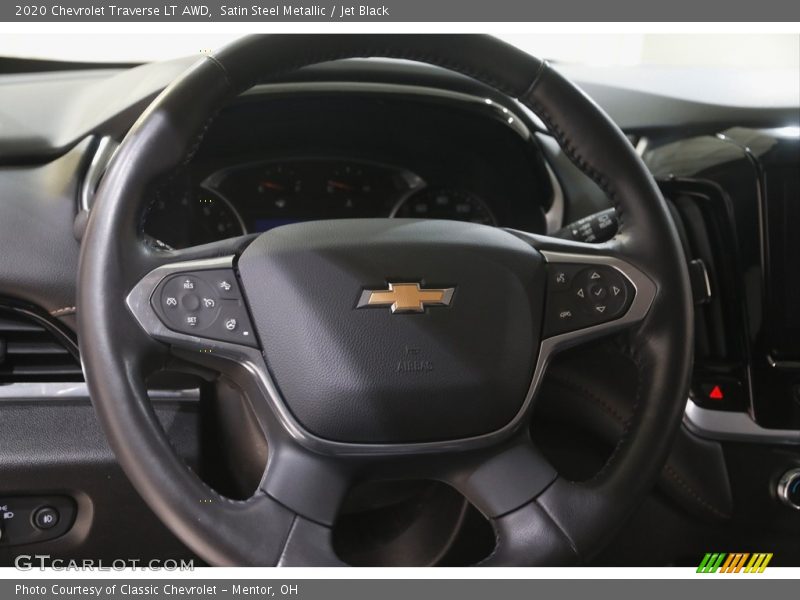 Satin Steel Metallic / Jet Black 2020 Chevrolet Traverse LT AWD