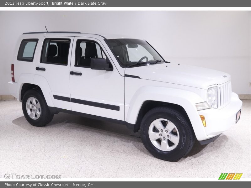 Bright White / Dark Slate Gray 2012 Jeep Liberty Sport