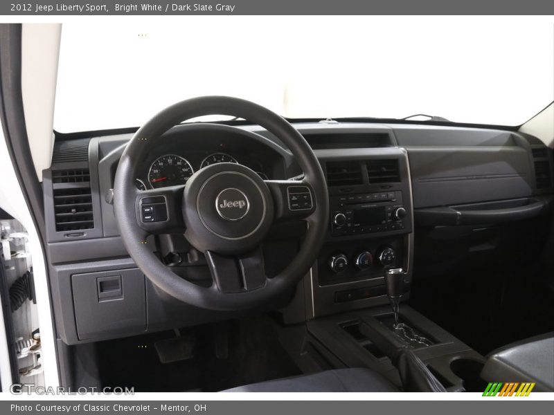 Bright White / Dark Slate Gray 2012 Jeep Liberty Sport