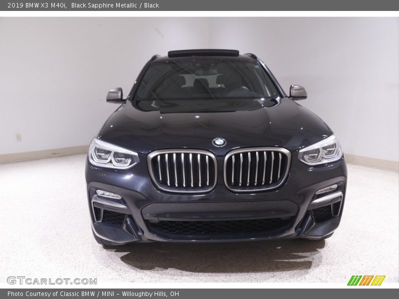 Black Sapphire Metallic / Black 2019 BMW X3 M40i