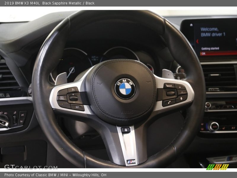 Black Sapphire Metallic / Black 2019 BMW X3 M40i