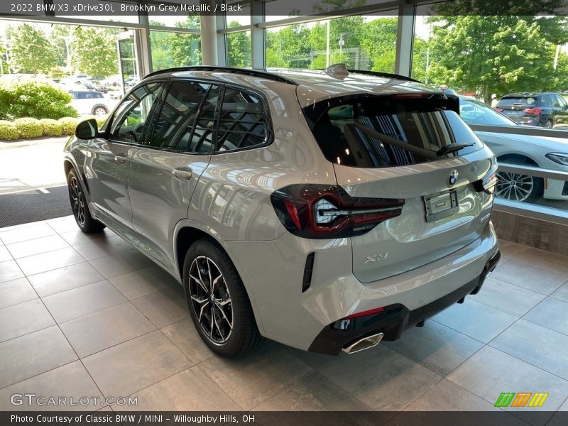 Brooklyn Grey Metallic / Black 2022 BMW X3 xDrive30i