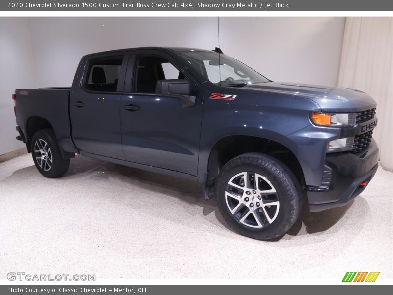 Shadow Gray Metallic / Jet Black 2020 Chevrolet Silverado 1500 Custom Trail Boss Crew Cab 4x4