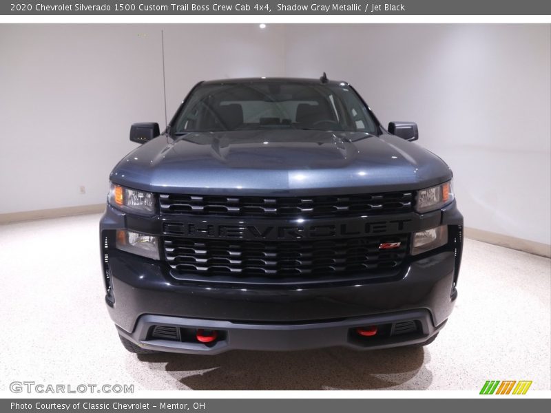 Shadow Gray Metallic / Jet Black 2020 Chevrolet Silverado 1500 Custom Trail Boss Crew Cab 4x4