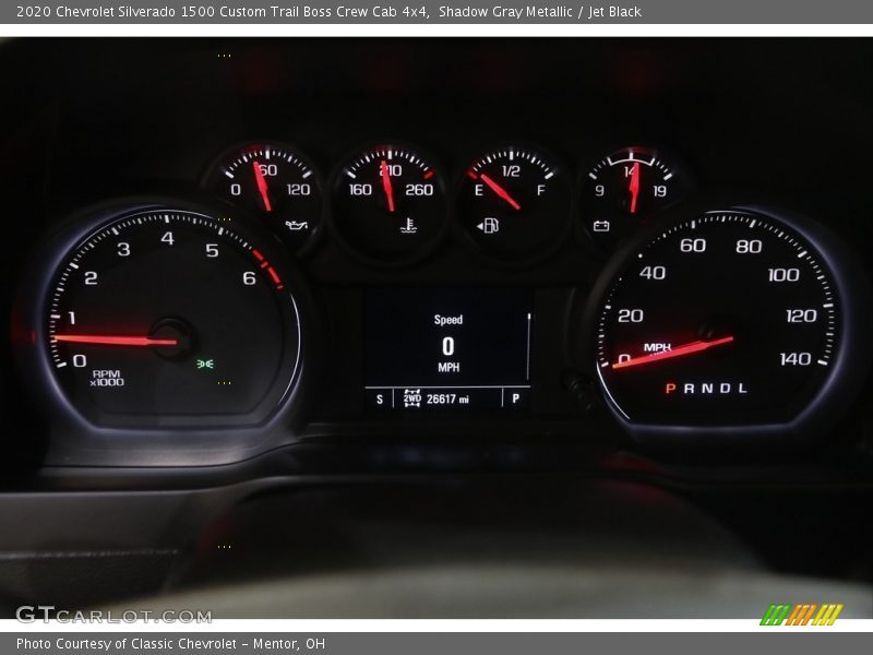Shadow Gray Metallic / Jet Black 2020 Chevrolet Silverado 1500 Custom Trail Boss Crew Cab 4x4