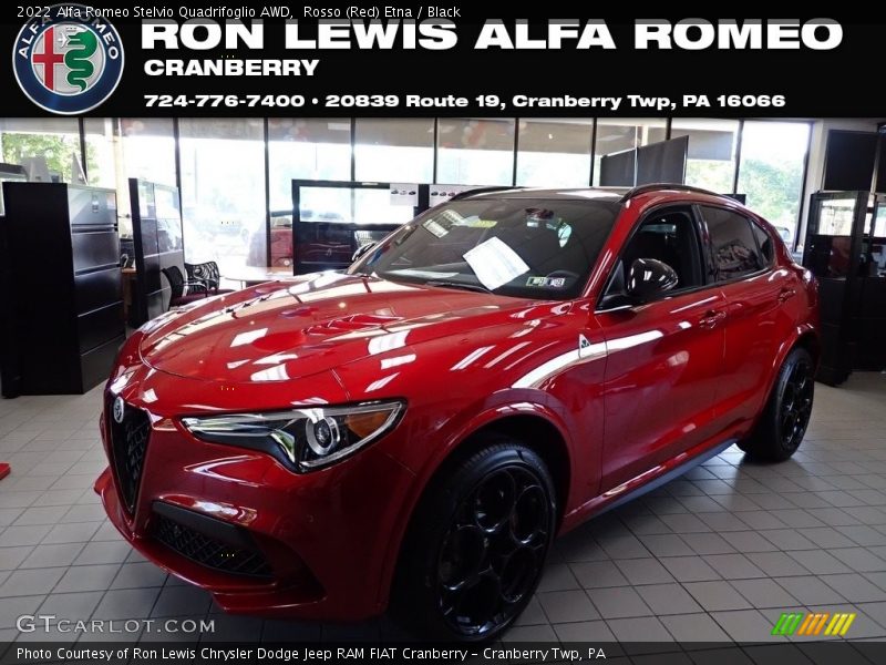 Rosso (Red) Etna / Black 2022 Alfa Romeo Stelvio Quadrifoglio AWD