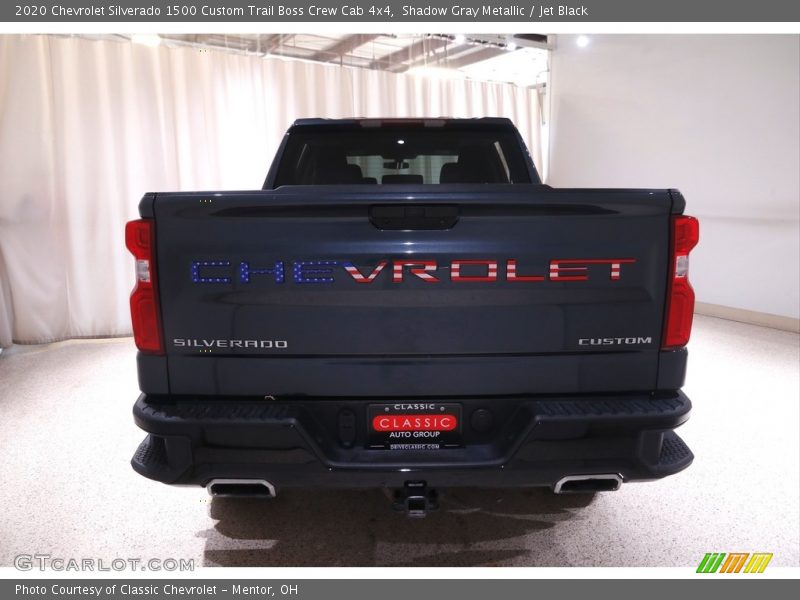 Shadow Gray Metallic / Jet Black 2020 Chevrolet Silverado 1500 Custom Trail Boss Crew Cab 4x4
