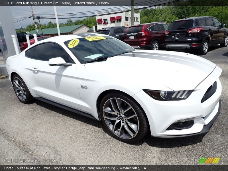 Oxford White / Ebony 2016 Ford Mustang GT Premium Coupe